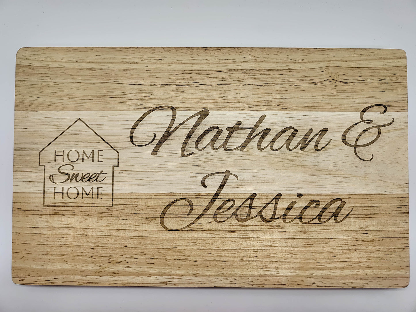 Engraved chopping board.