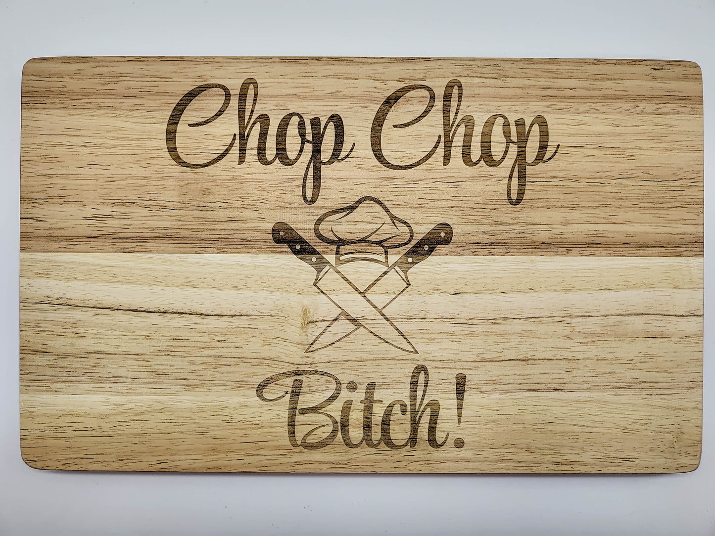 Engraved chopping board.