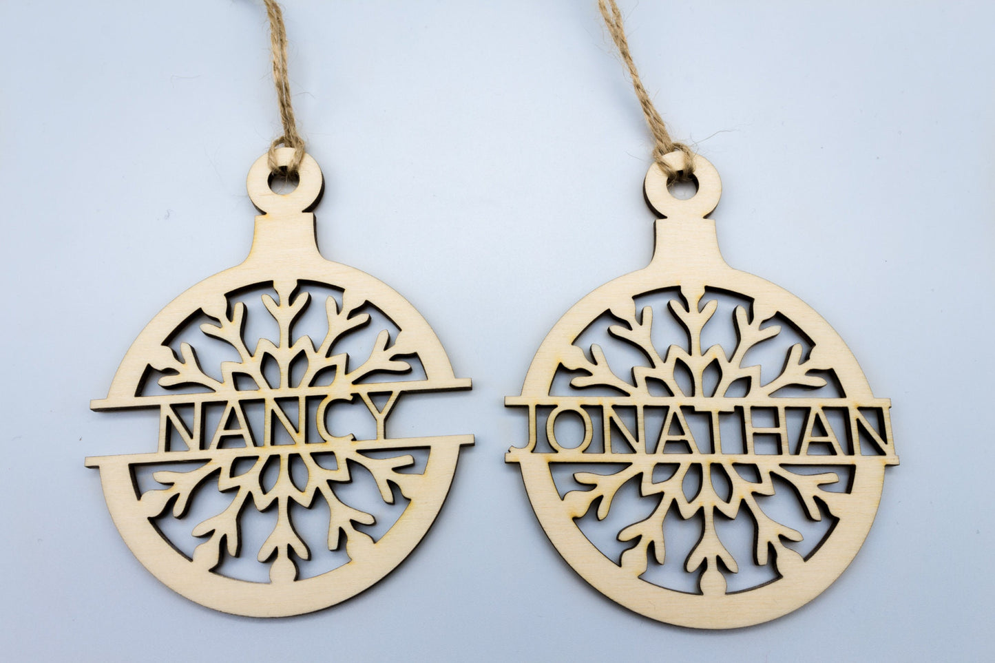 Christmas bauble with name.