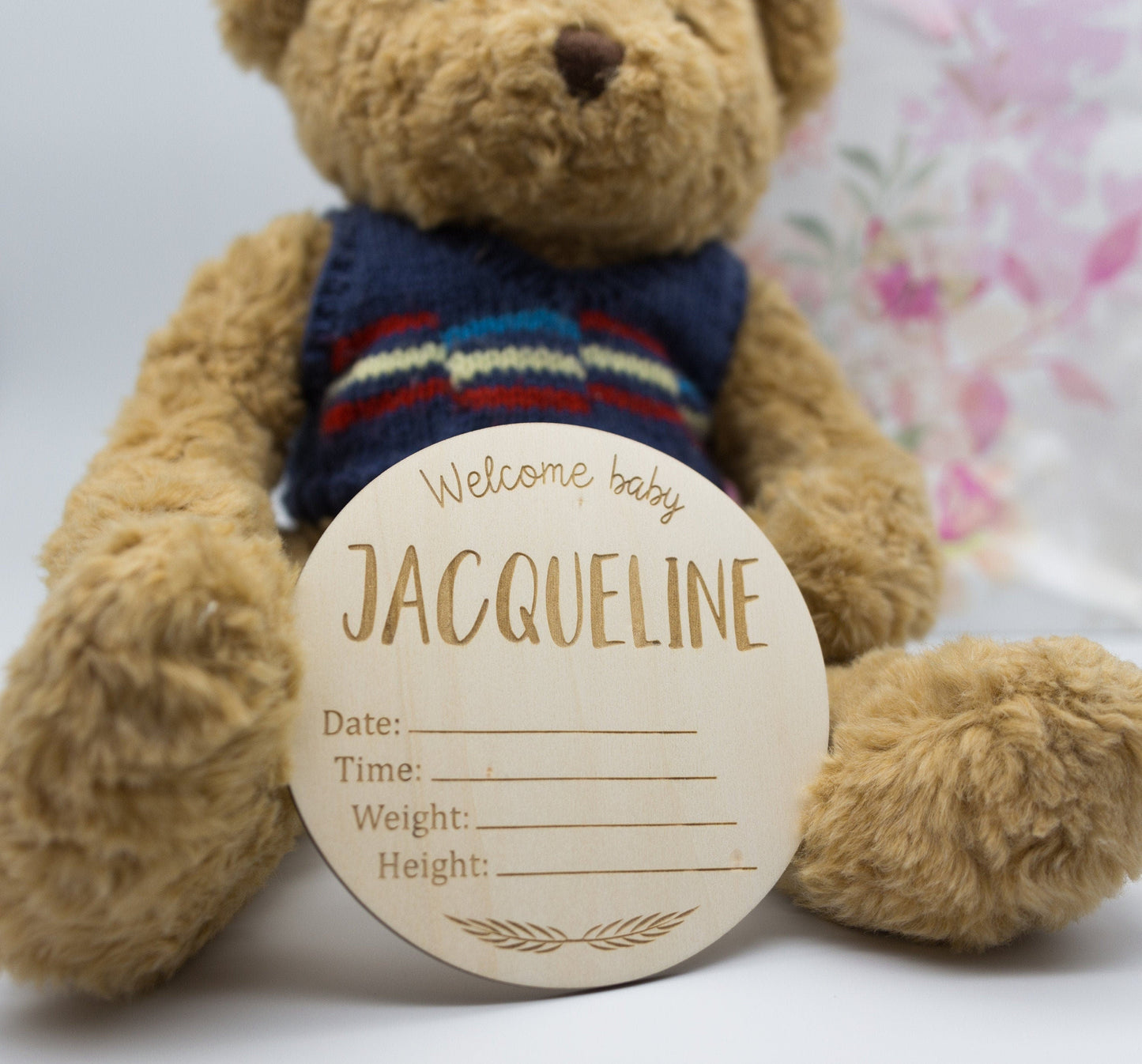 Personalised Baby Announcement Plaque