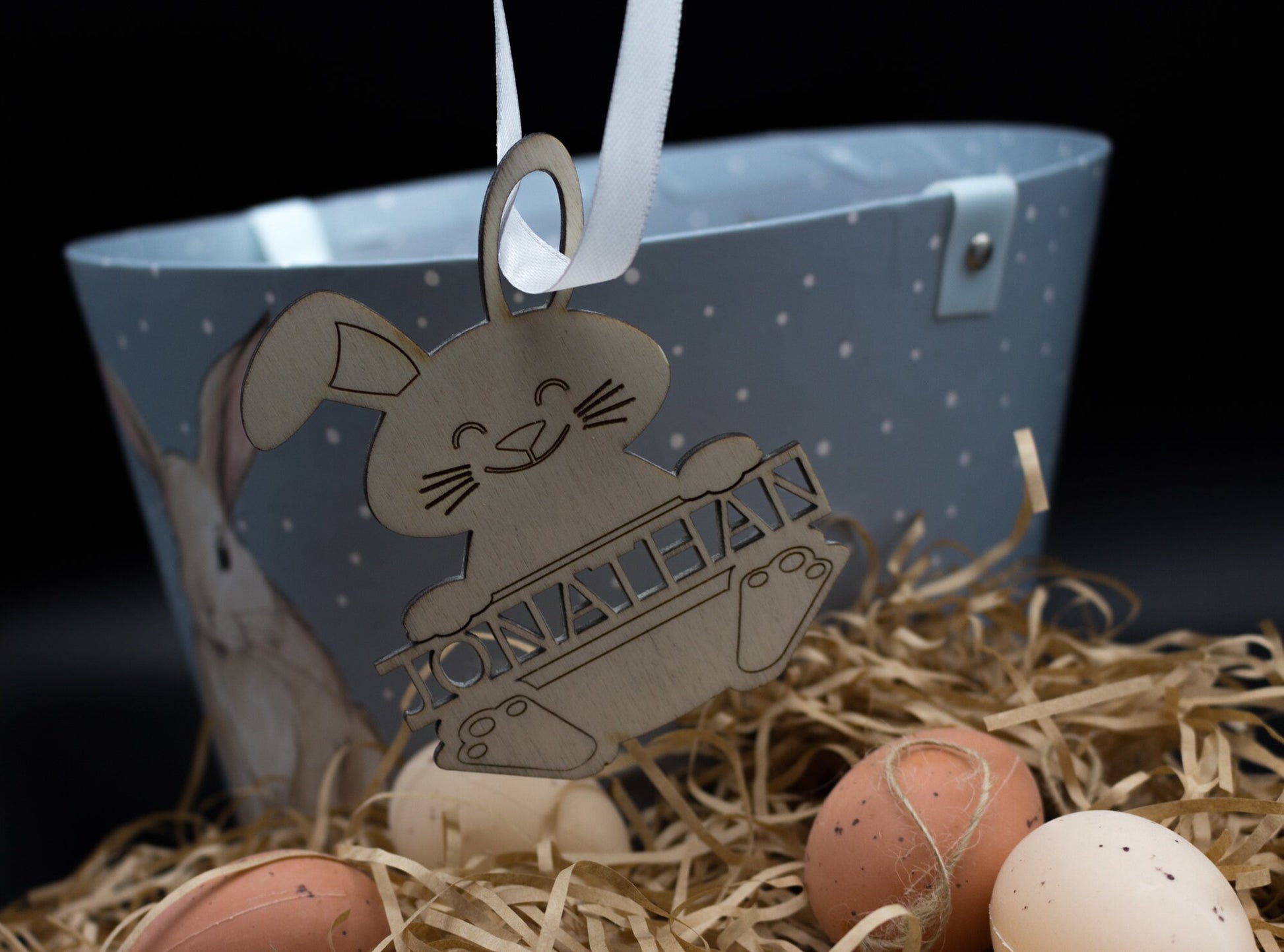 Personalised Easter Bunny | Wooden Bunny | Personalised Charm
