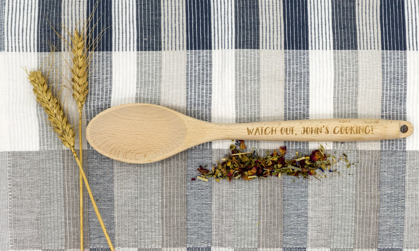 Wooden Spoon | Kitchen Spoon | Engraved | Personalised Wooden Spoon | Chef Gift