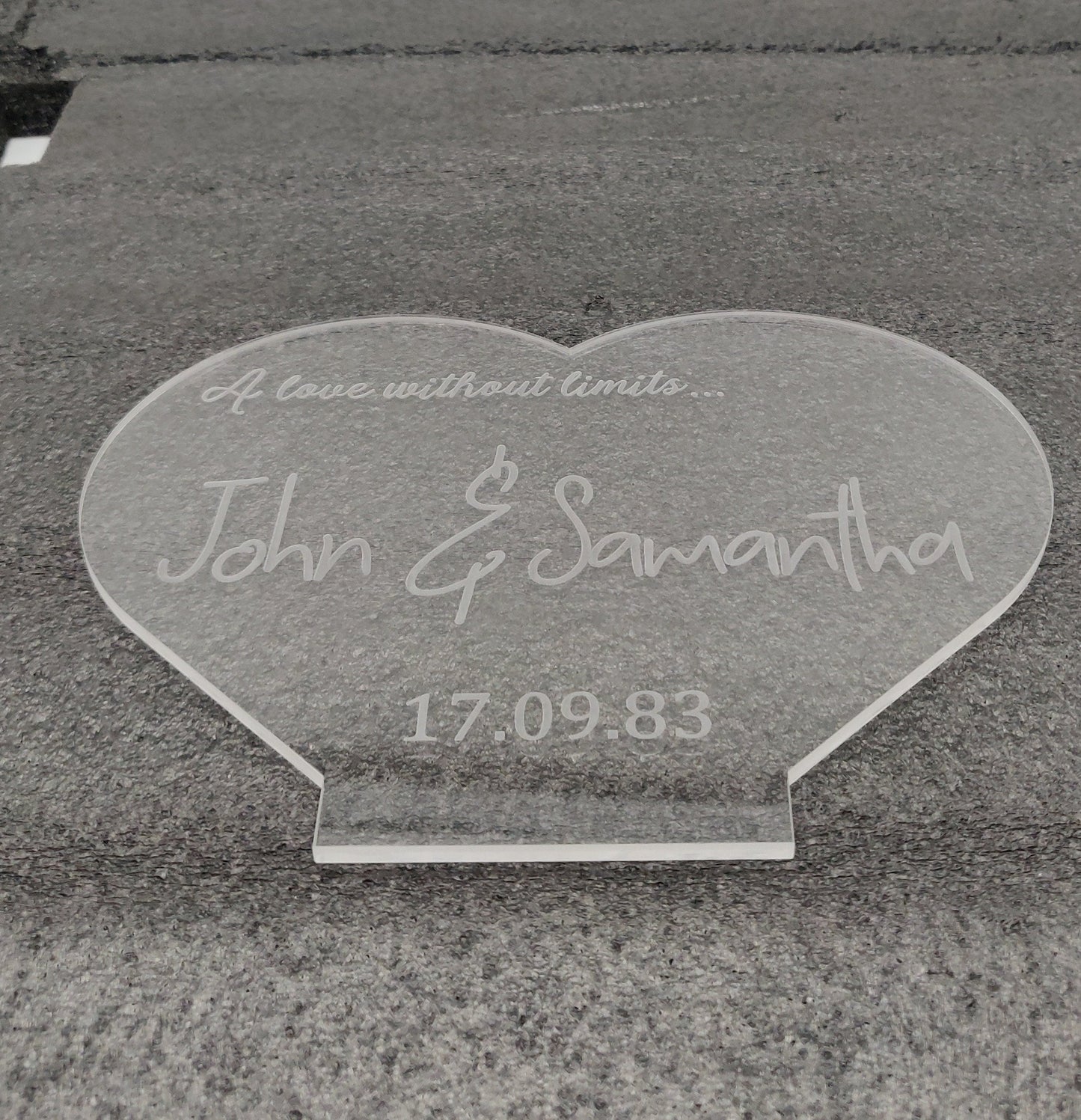 Personalised Anniversary Light Up Lamp | Date and Initials | Custom Heart Sign | Valentine's Day | Wedding Day | LED | RGB